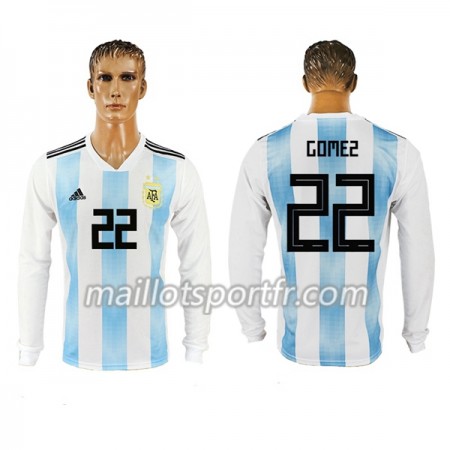 Maillot de Foot Argentine Gomez 22 Domicile Coupe du monde 2018 ML Maillot de Foot Argentine Gomez 22 Domicile Coupe du monde 2018 ML